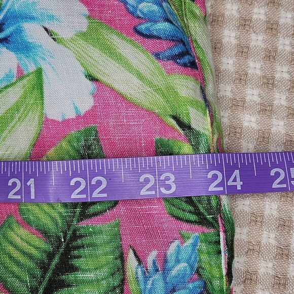 Tommy Bahama Tulum Blooms Tropical Wide Leg Drawstring Waist Linen Trouser Pants - Picture 9 of 11